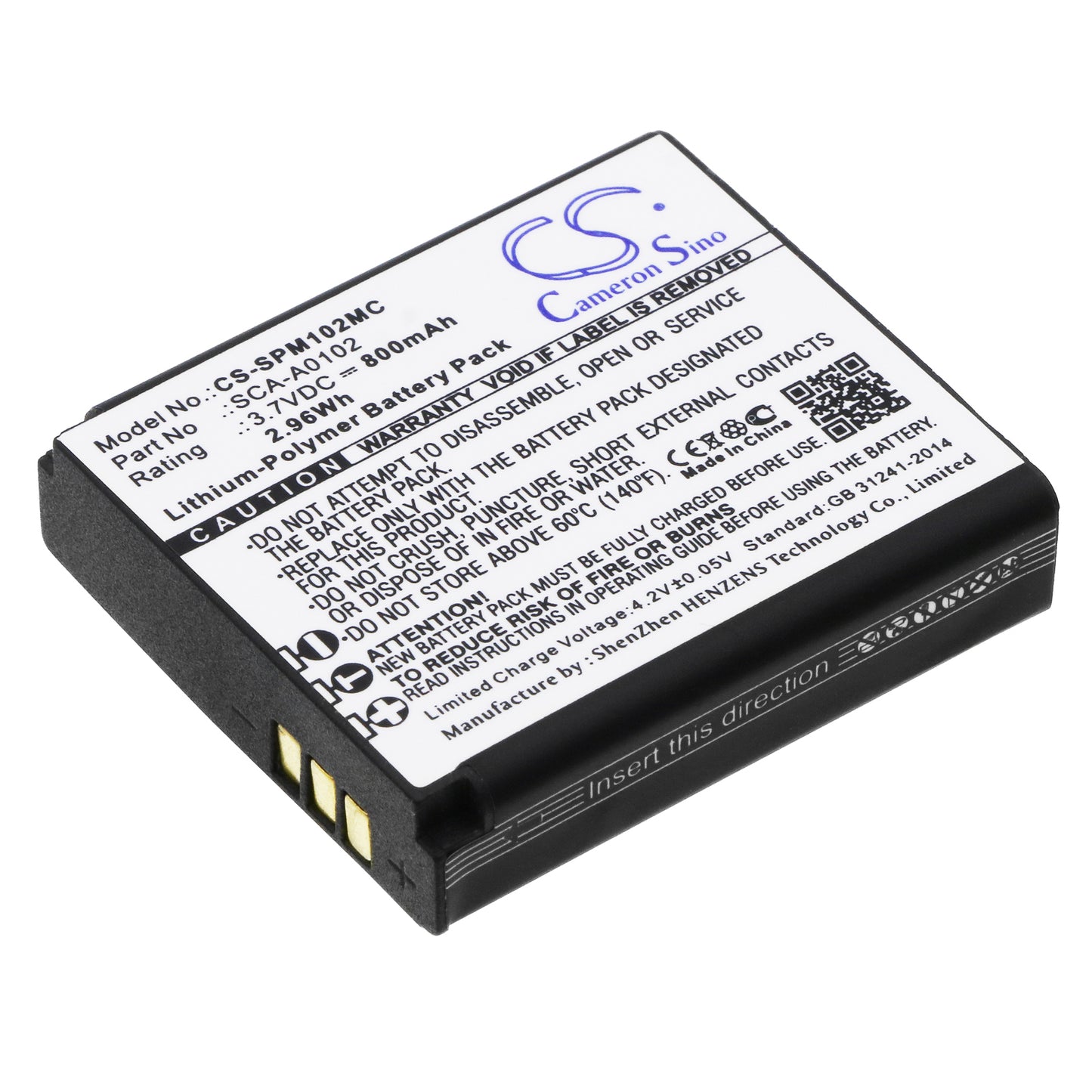 Replacement Battery for Sena Sena Prism – Camera – 800mAh / 3.7V - image 1