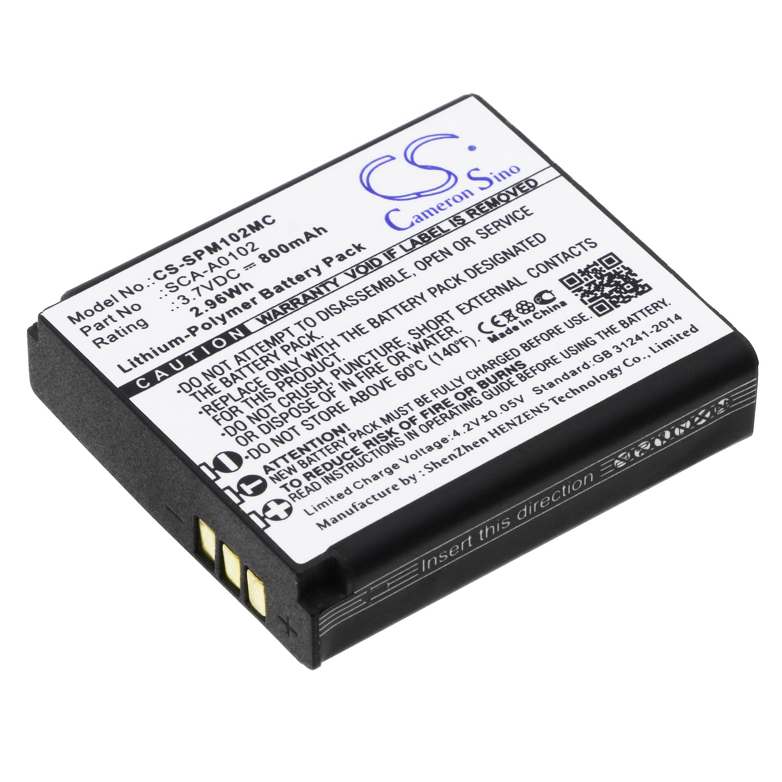Replacement Battery for Sena Sena Prism – Camera – 800mAh / 3.7V - image 1