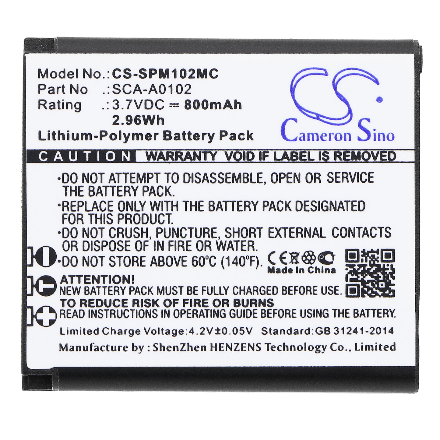 Replacement Battery for Sena Sena Prism – Camera – 800mAh / 3.7V - image 3