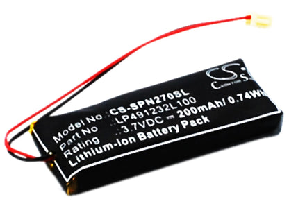 Replacement Battery for Sony  PSP-N270 – Wireless Headset – 200mAh / 0.74Wh / 3.7V
