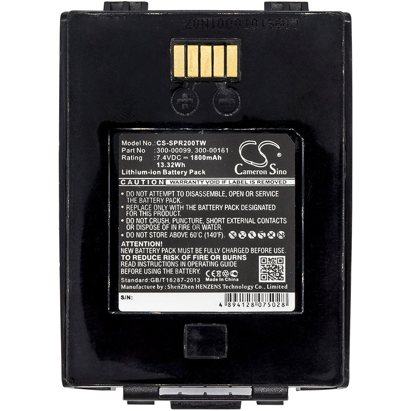 Replacement Battery for Simoco-Sepura  SRC3300 – Two-Way Radio – 1800mAh / 13.32Wh / 7.4V