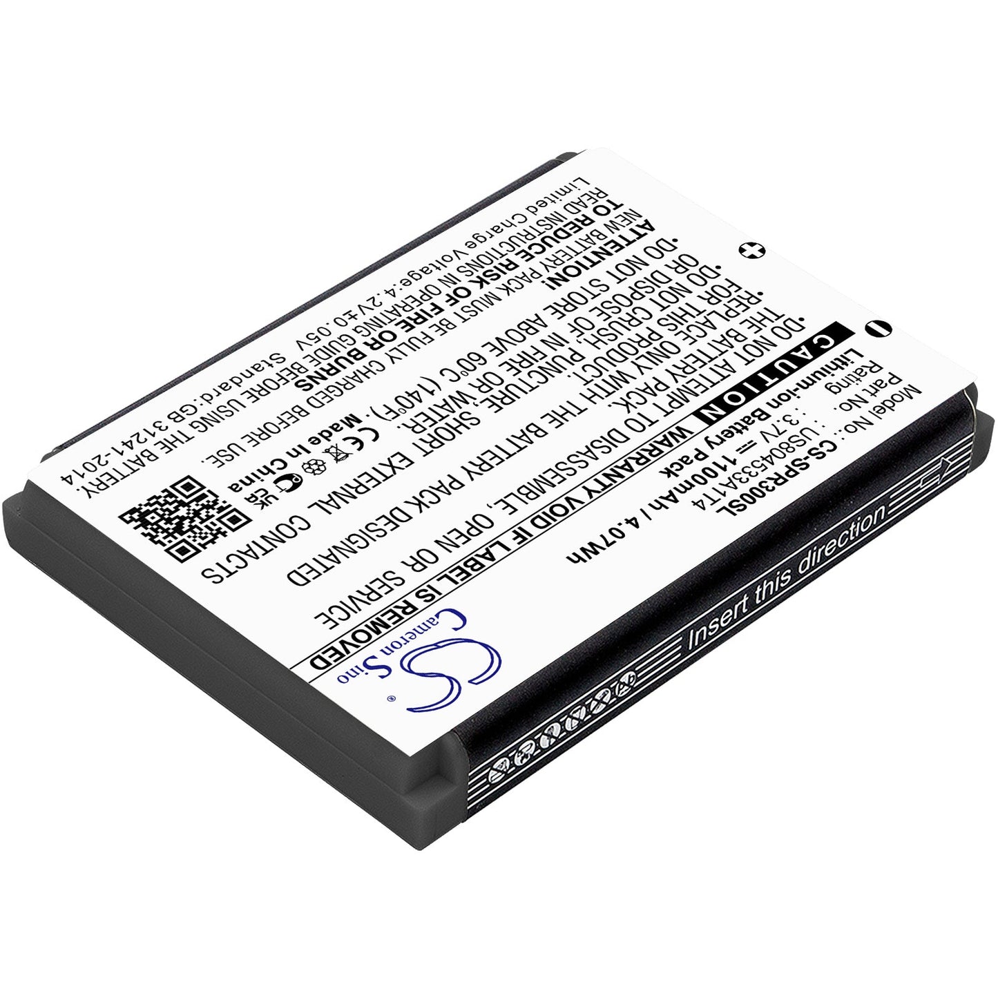 Replacement Battery for Spare  H720 – Camera – 1100mAh / 4.07Wh / 3.7V