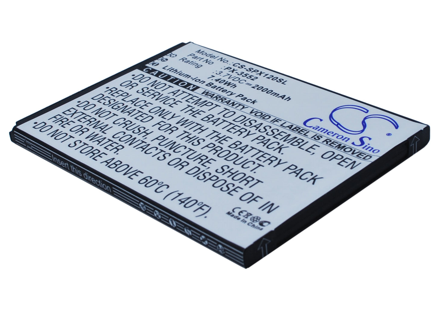 Replacement Battery for Simvalley SPX-12 – Mobile, SmartPhone – 2000mAh / 3.7V - image 1