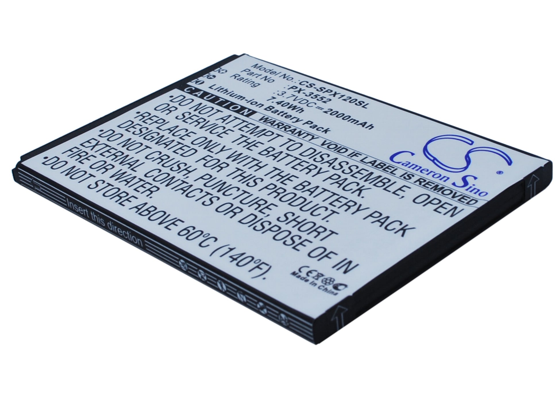Replacement Battery for Simvalley SPX-12 – Mobile, SmartPhone – 2000mAh / 3.7V - image 1