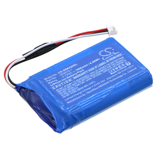 Replacement Battery for Systronik 523019.1 – Equipment, Survey, Test – 1800mAh / 3.7V