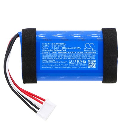 Replacement Battery for Sony  LSPX-S2 – Speaker – 3350mAh / 24.79Wh / 7.4V