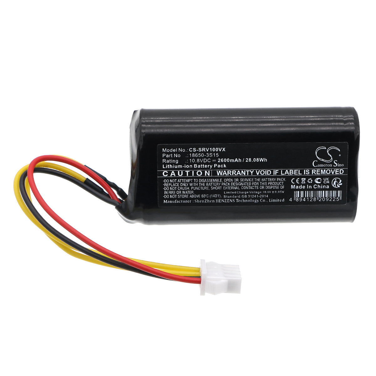 Replacement Battery for Sencor SRV 1000 – Vacuum – 2600mAh / 10.8V