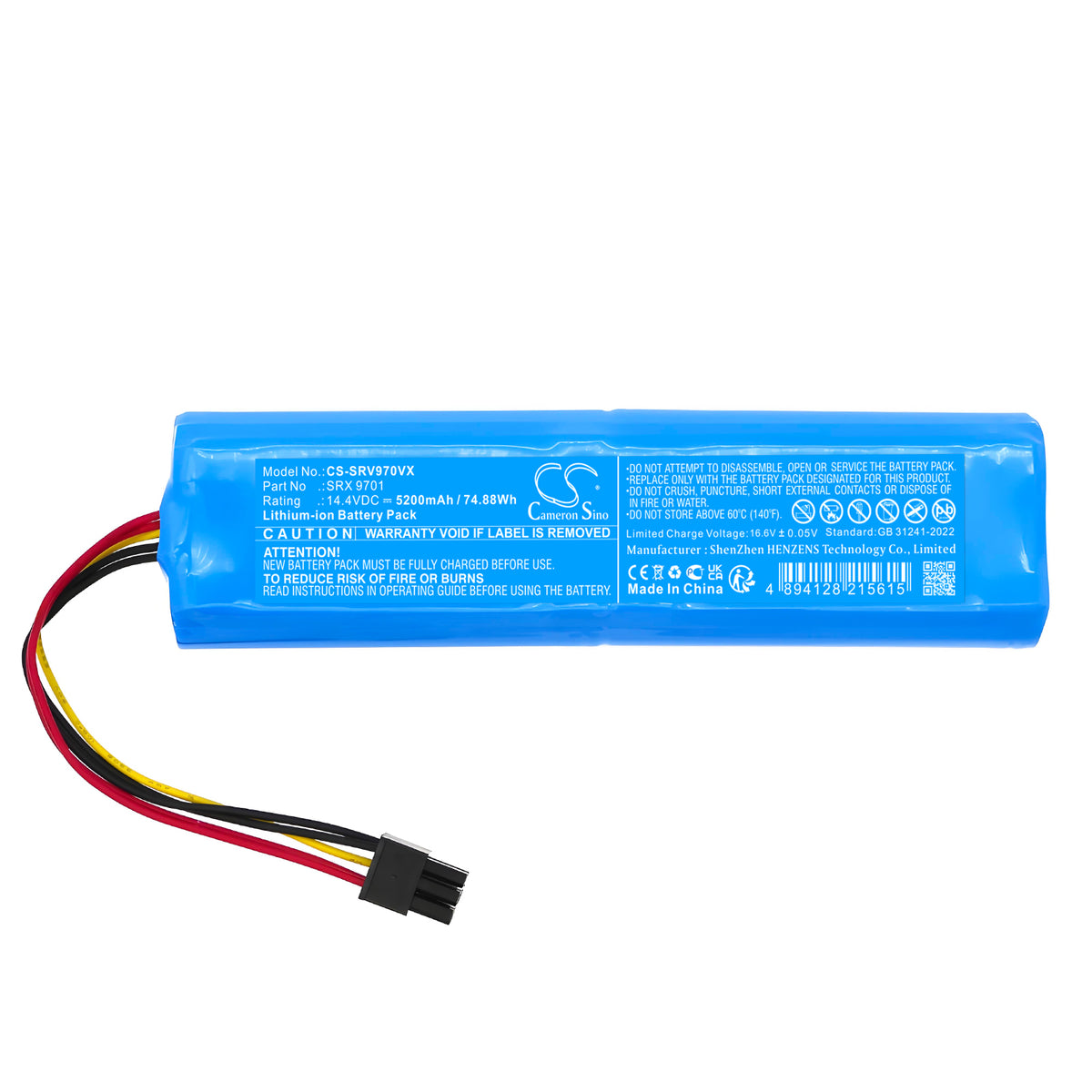 Replacement Battery for Sencor SRV 9790BK – Vacuum – 5200mAh / 14.4V