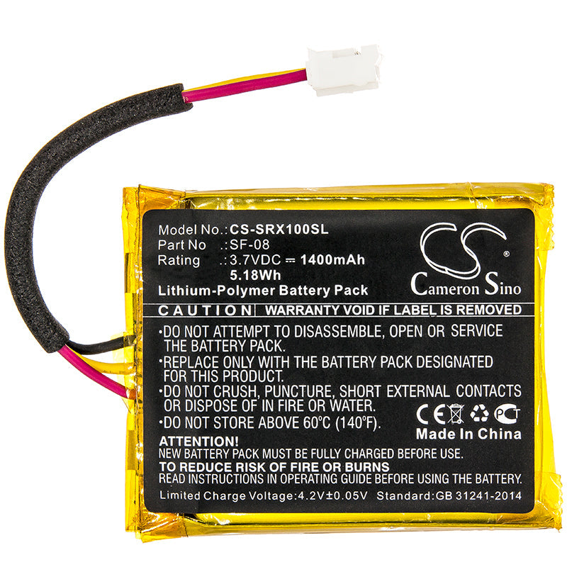 Replacement Battery for Sony  SRS-XB10 – Wireless Headset – 1400mAh / 5.18Wh / 3.7V