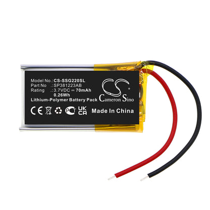 Replacement Battery for Samsung SG-2200AR 3D Glasses – 3D Glasses – 70mAh / 3.7V