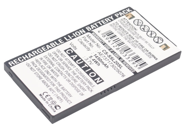 Replacement Battery for Sirius  Stiletto SL2 – DAB Digital – 1450mAh / 3.7V