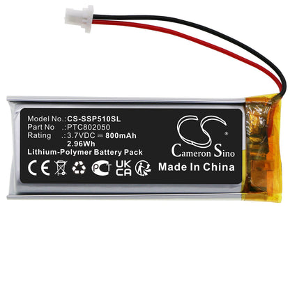 Replacement Battery for Interphone  ACTIVE – Wireless Headset – 800mAh / 2.96Wh / 3.7V