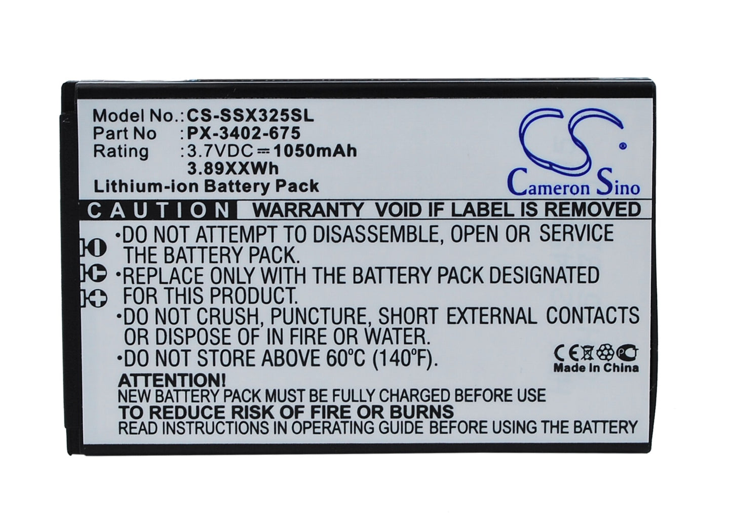 Replacement Battery for Simvalley SX-325 – Mobile, SmartPhone – 1050mAh / 3.7V - image 1