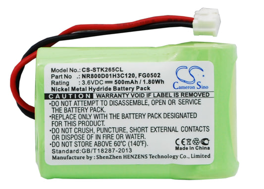 Replacement Battery for France Telecom Amarys 265 – Cordless Phone – 500mAh / 3.6V