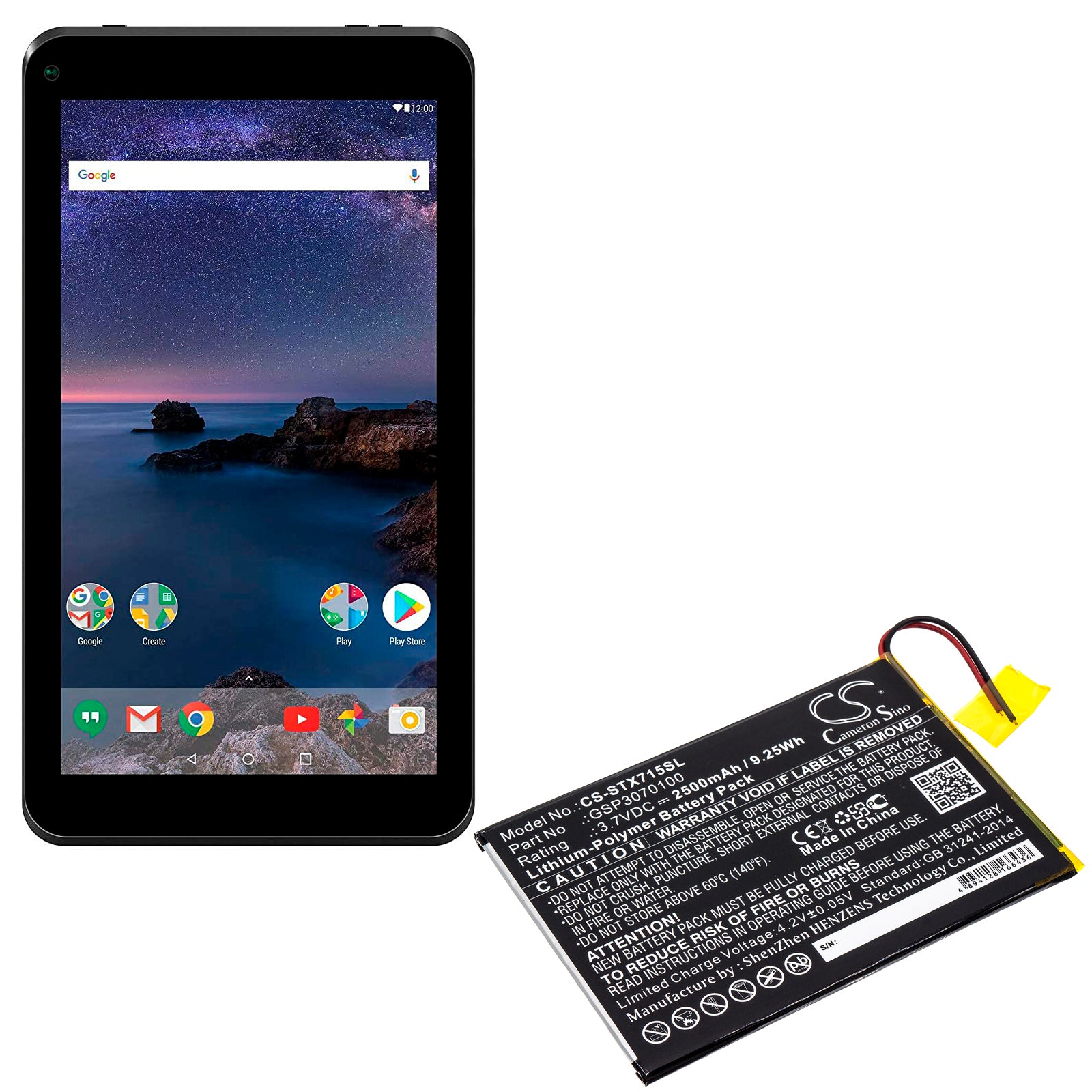 Replacement Battery for SmarTab ST7150 – Tablet – 2500mAh / 3.7V - image 5