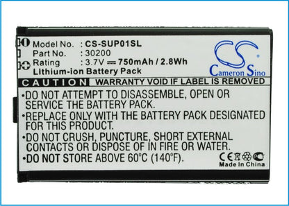 Replacement Battery for Callaway  uPro – GPS, Navigator – 750mAh / 3.7V