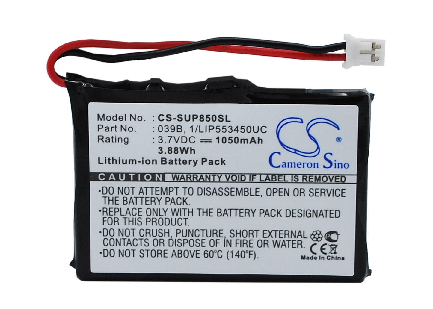 Replacement Battery for Sureshotgps  1110-1 – GPS, Navigator – 1050mAh / 3.7V