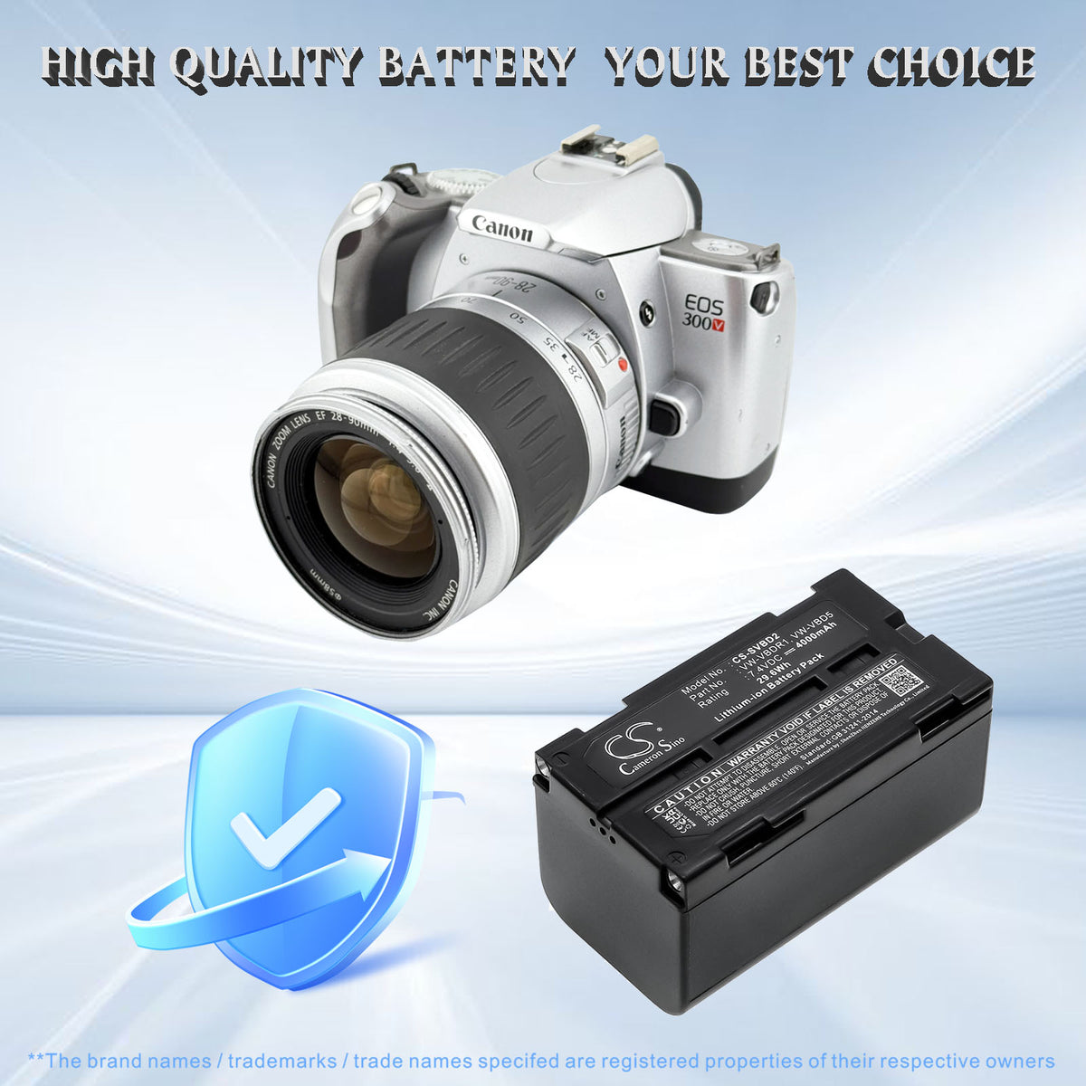 Replacement Battery for Canon | Hitachi | Panasonic | RCA ES-60 – Camera – 4000mAh / 7.4V