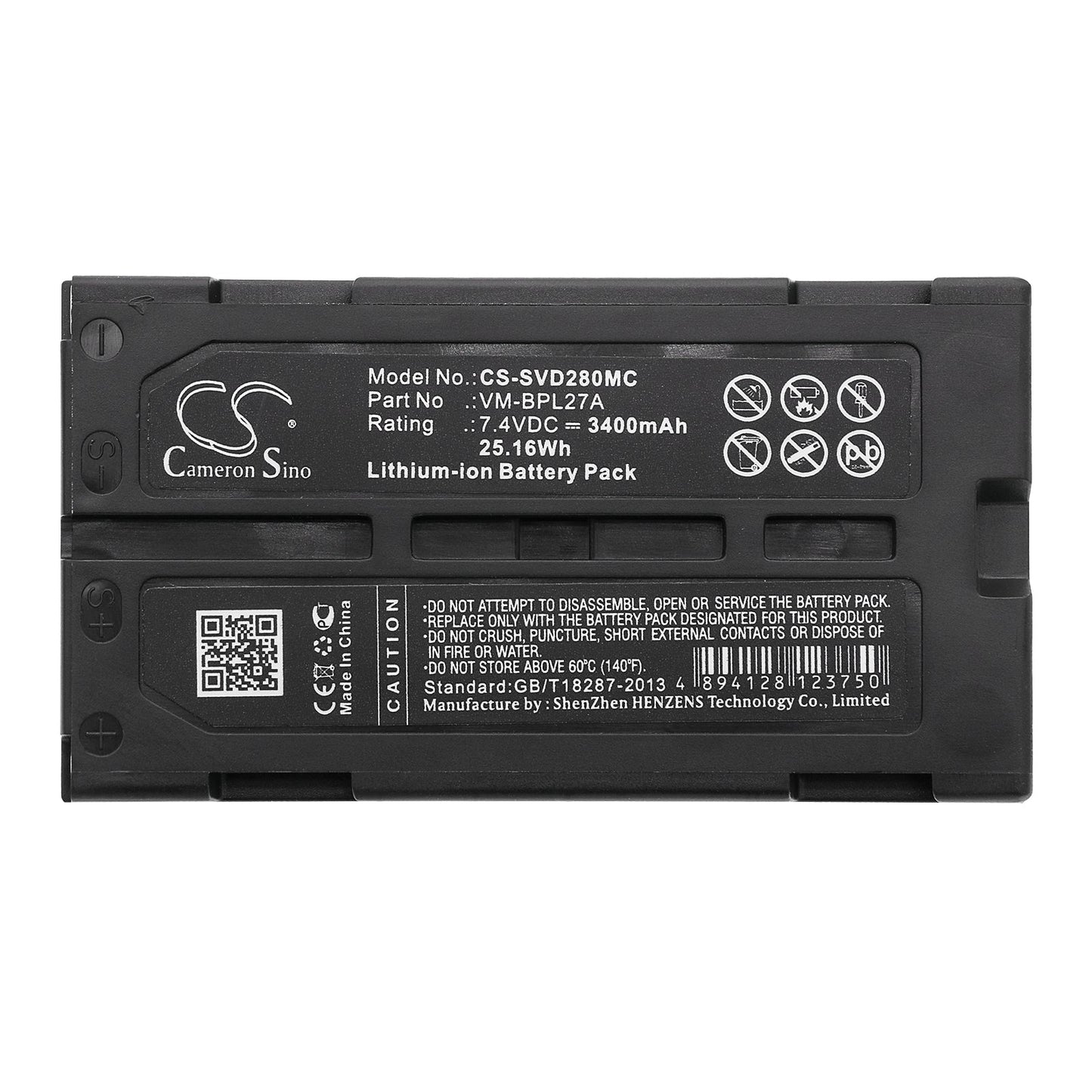 Replacement Battery for JVC  GR-DLS1U – Camera – 3400mAh / 25.16Wh / 7.4V