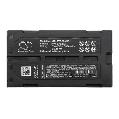 Replacement Battery for Panasonic | JVC | RCA | Proscan | Fuji | Hitachi AGBP15 – Camera – 3400mAh / 7.4V