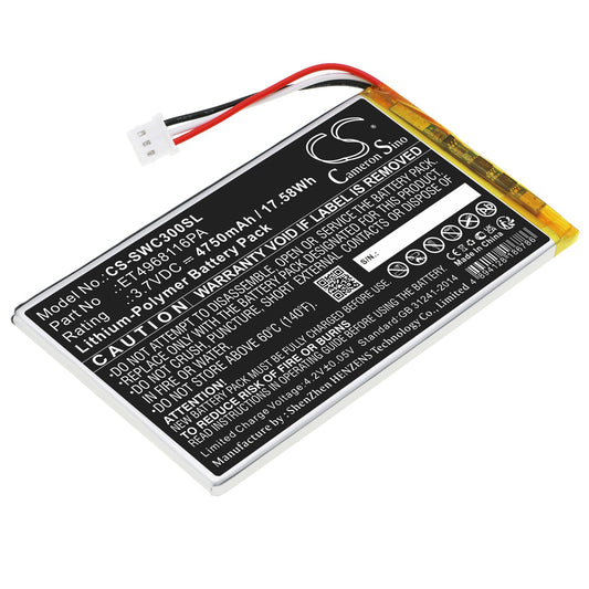 Replacement Battery for Swing Caddie  SC300 – GPS, Navigator – 4750mAh / 17.58Wh / 3.7V
