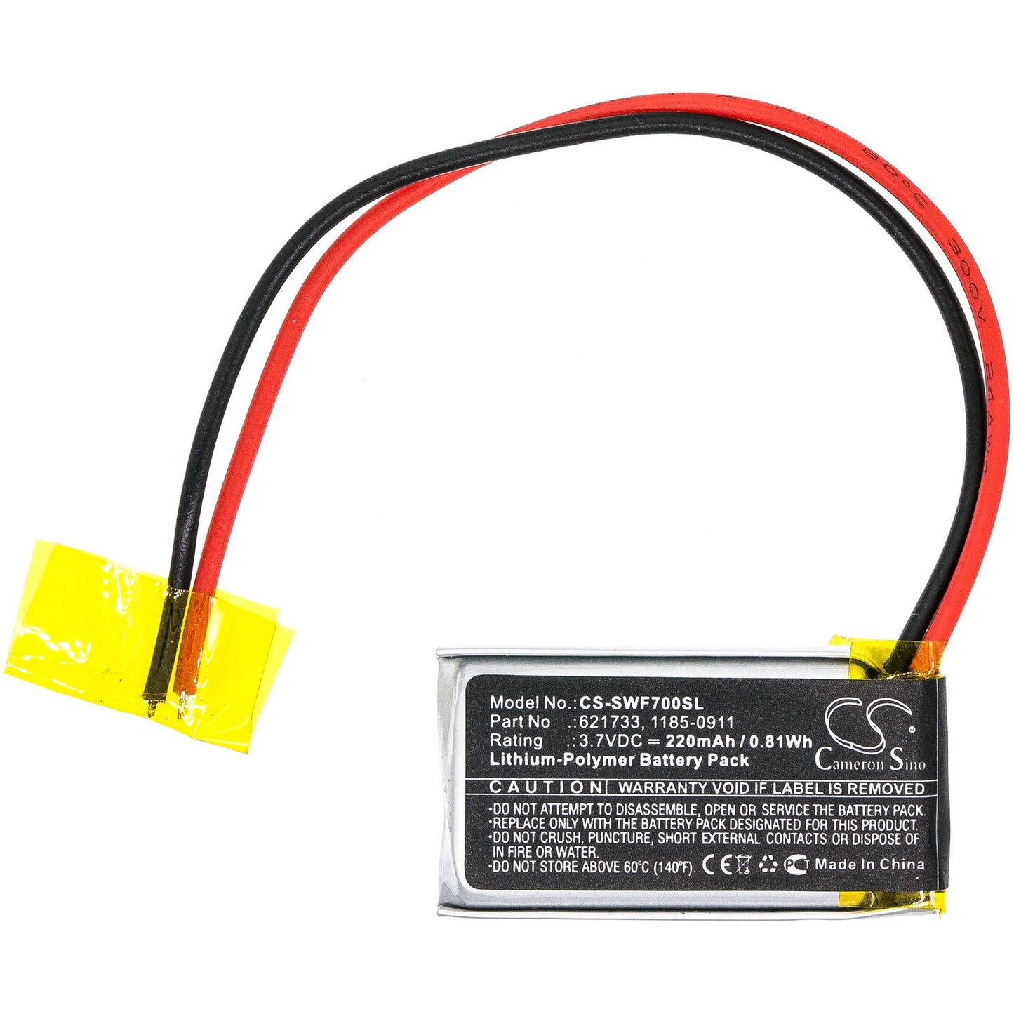 Replacement Battery for Sony  WF-C500 Charging Case – Wireless Headset – 220mAh / 0.81Wh / 3.7V