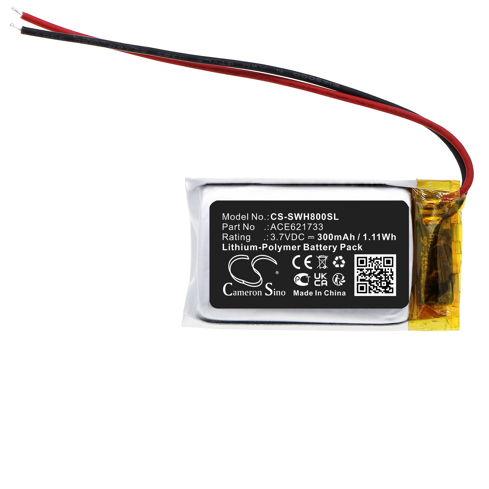 Replacement Battery for Sony WH-H800 Charging Case – Wireless Headset – 300mAh / 3.7V - image 3