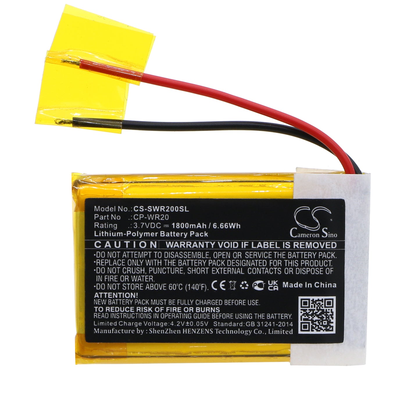 Replacement Battery for Simrad WR20 – Remote Control – 1800mAh / 3.7V - image 3