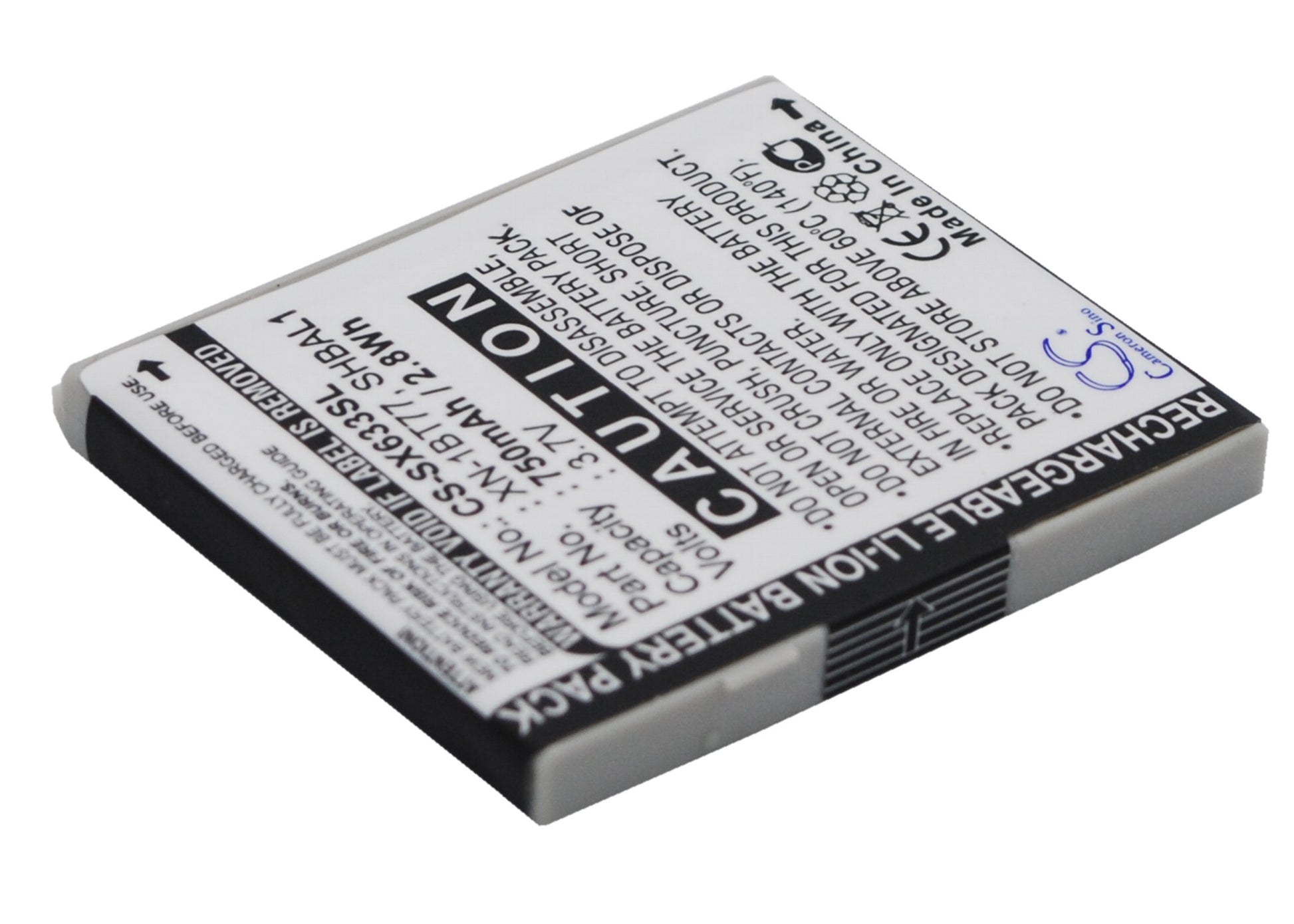 Replacement Battery for Vodafone | SoftBank | Sharp 705SH – Mobile, SmartPhone – 750mAh / 3.7V - image 2