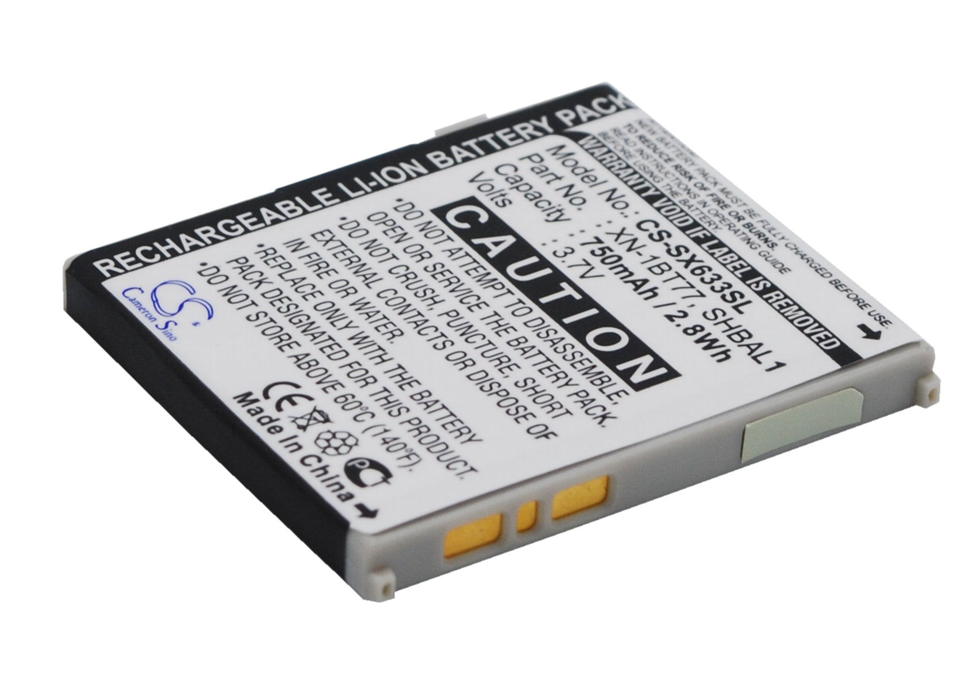 Replacement Battery for Vodafone | SoftBank | Sharp 705SH – Mobile, SmartPhone – 750mAh / 3.7V - image 3