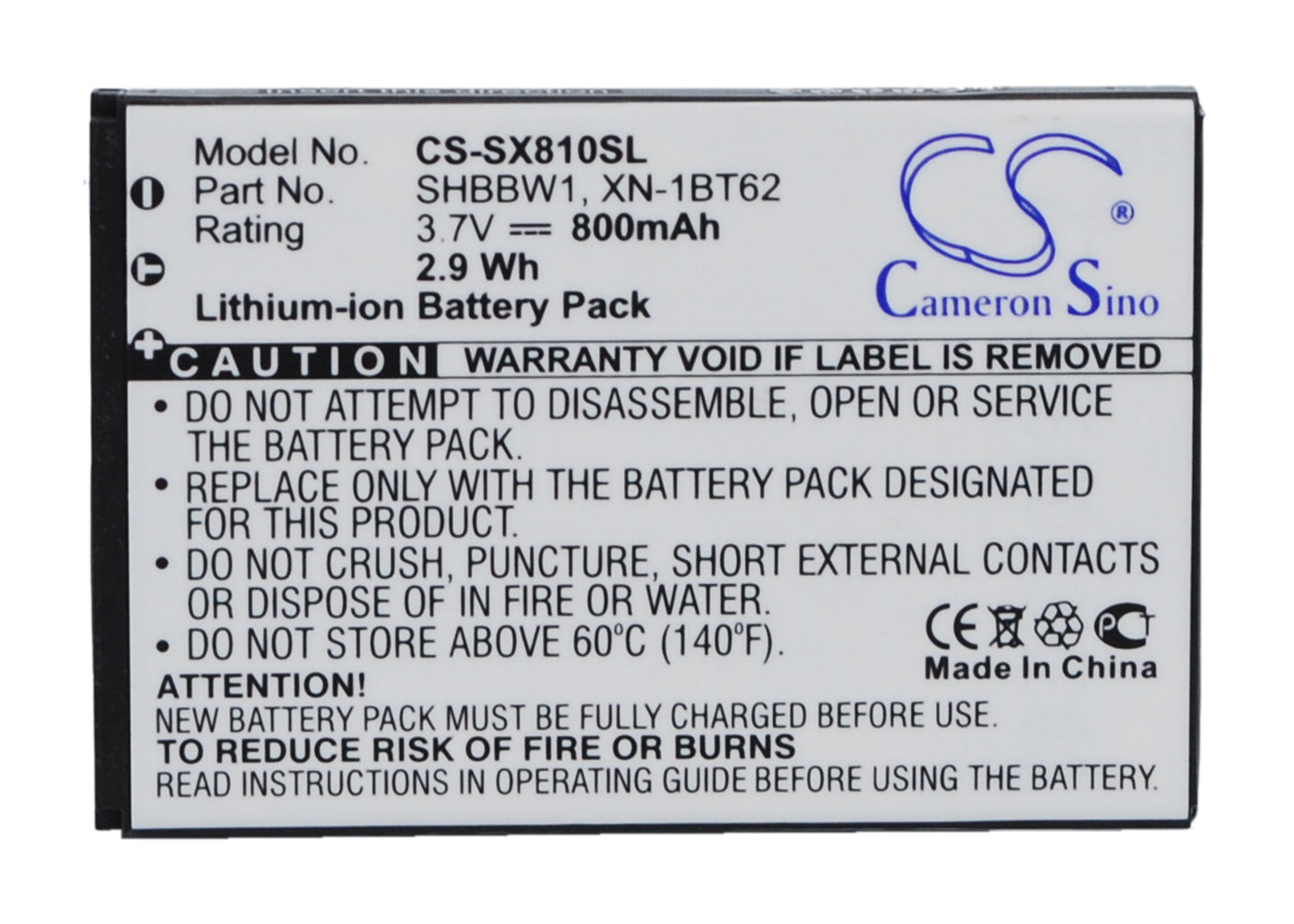 Replacement Battery for Sharp | SoftBank 8010C – Mobile, SmartPhone – 650mAh / 3.7V - image 1