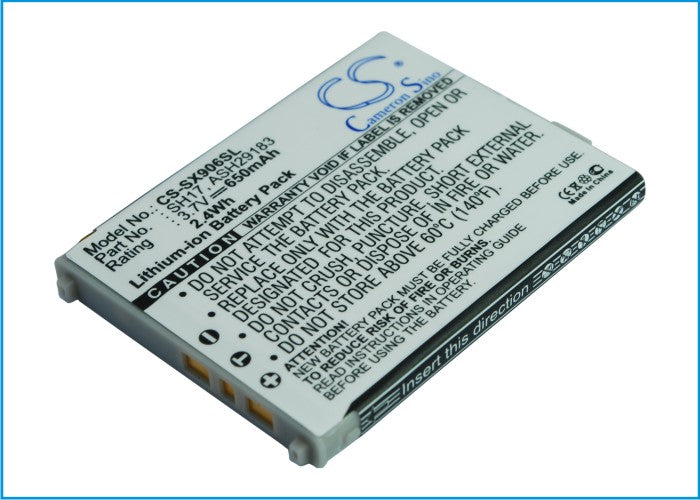 Replacement Battery for Sharp  906H – Mobile, SmartPhone – 650mAh / 3.7V