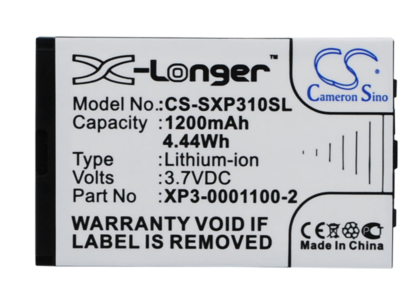 Replacement Battery for Socketmobile Sonim XP3-S – Mobile, SmartPhone – 1200mAh / 3.7V - image 1