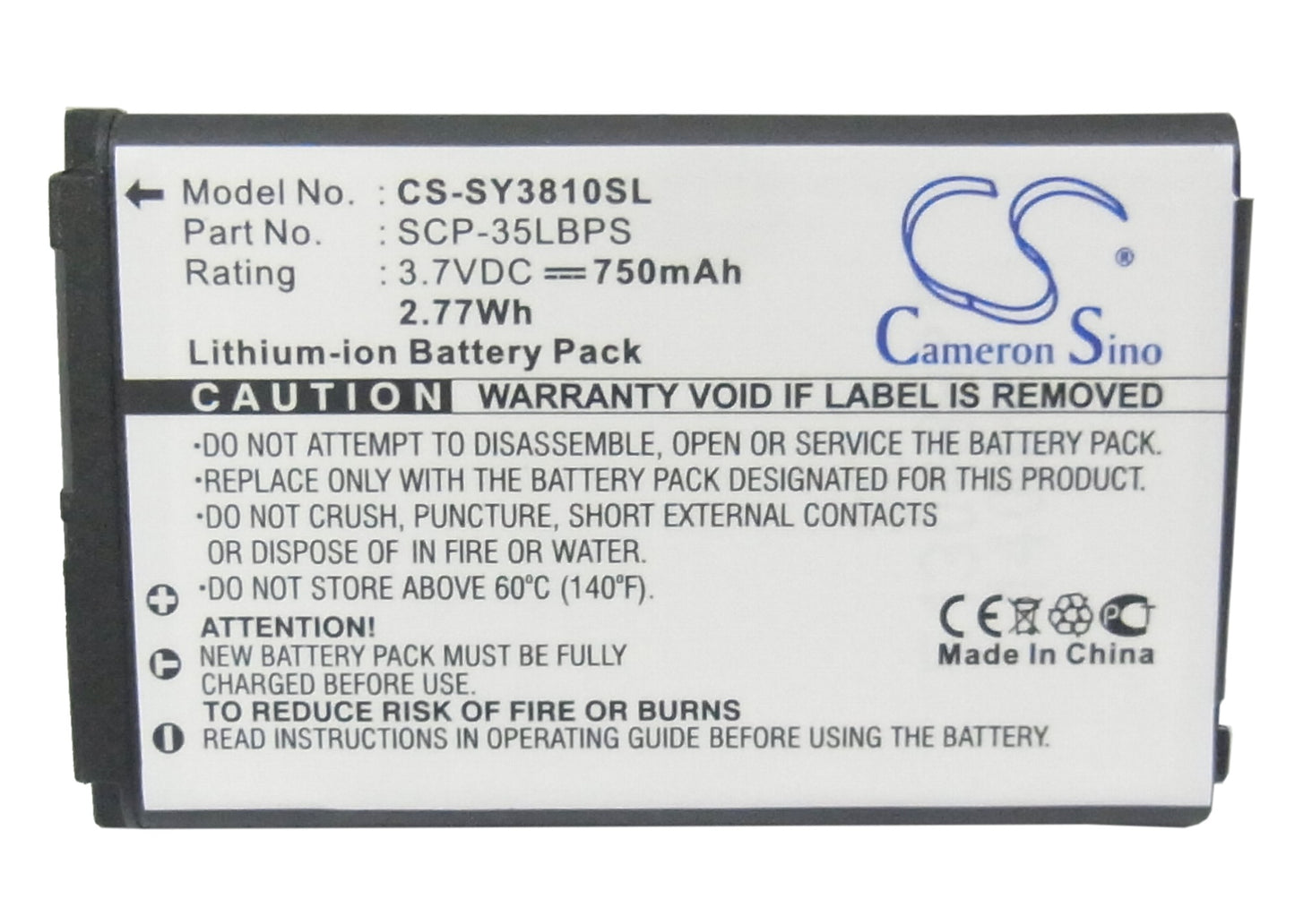 Replacement Battery for Sanyo SCP-3810 – Mobile, SmartPhone – 750mAh / 3.7V - image 5