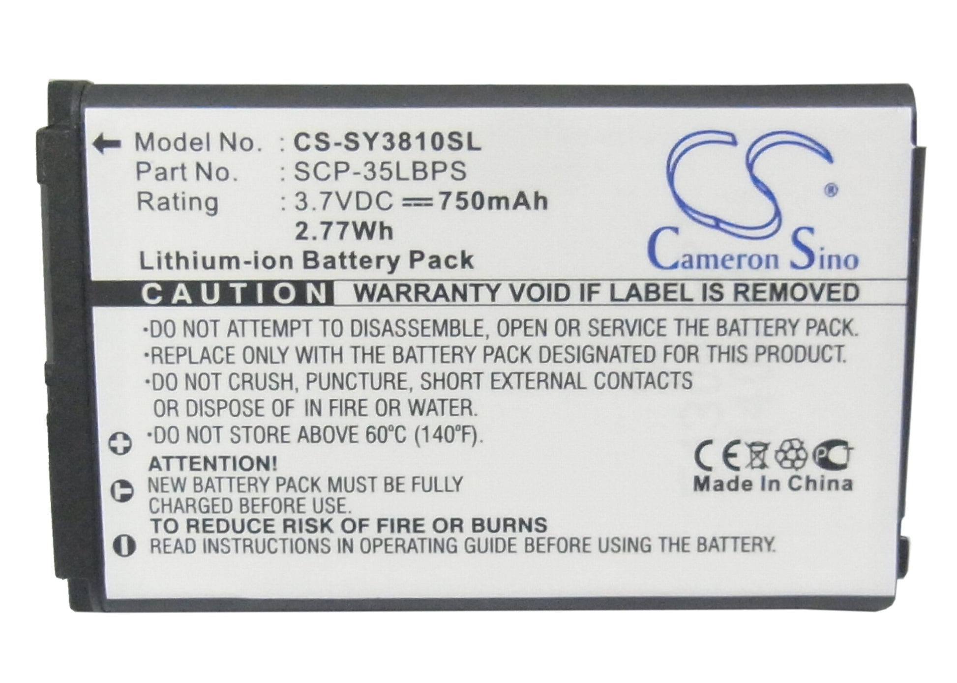 Replacement Battery for Sanyo SCP-3810 – Mobile, SmartPhone – 750mAh / 3.7V - image 5
