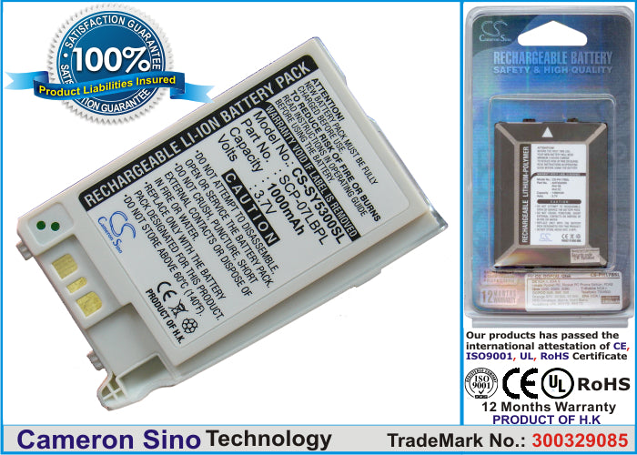 Replacement Battery for Sanyo SCP-5300 – Mobile, SmartPhone – 1000mAh / 3.7V - image 1