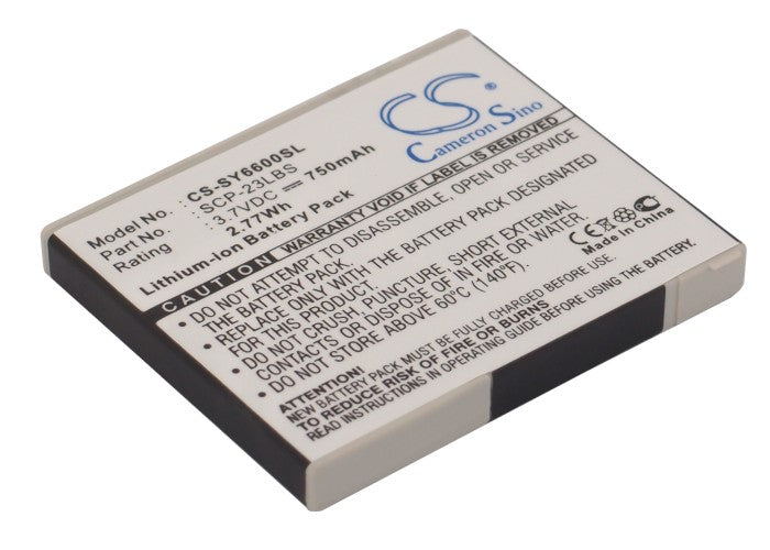 Replacement Battery for Sanyo SCP-6600 – Mobile, SmartPhone – 750mAh / 3.7V - image 1