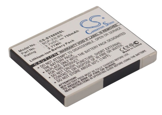 Replacement Battery for Sanyo SCP-6600 – Mobile, SmartPhone – 750mAh / 3.7V - image 1