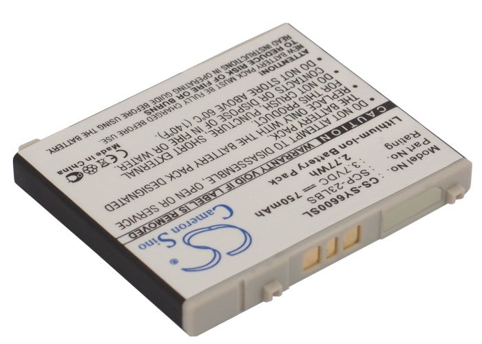 Replacement Battery for Sanyo SCP-6600 – Mobile, SmartPhone – 750mAh / 3.7V - image 2