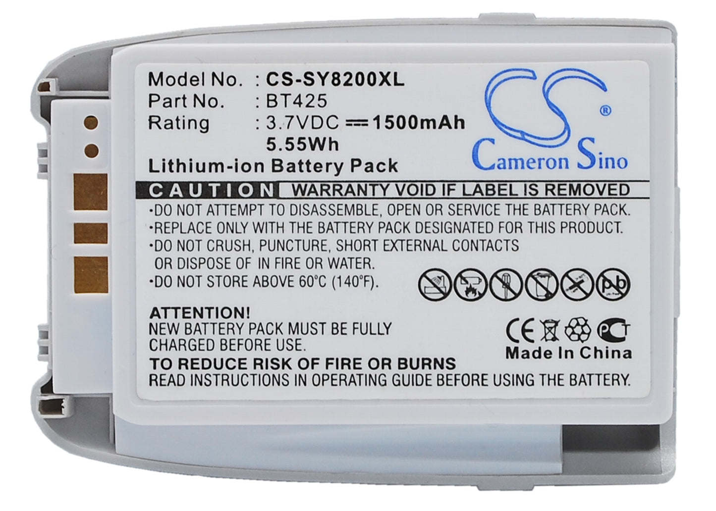 Replacement Battery for Sanyo PM8200 – Mobile, SmartPhone – 1500mAh / 3.7V - image 5