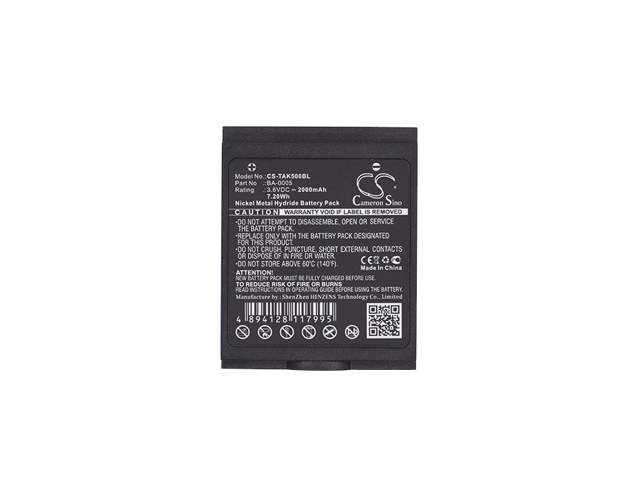 Replacement Battery for Teletec  AK5 – Crane Remote Control – 2000mAh / 7.20Wh / 3.6V