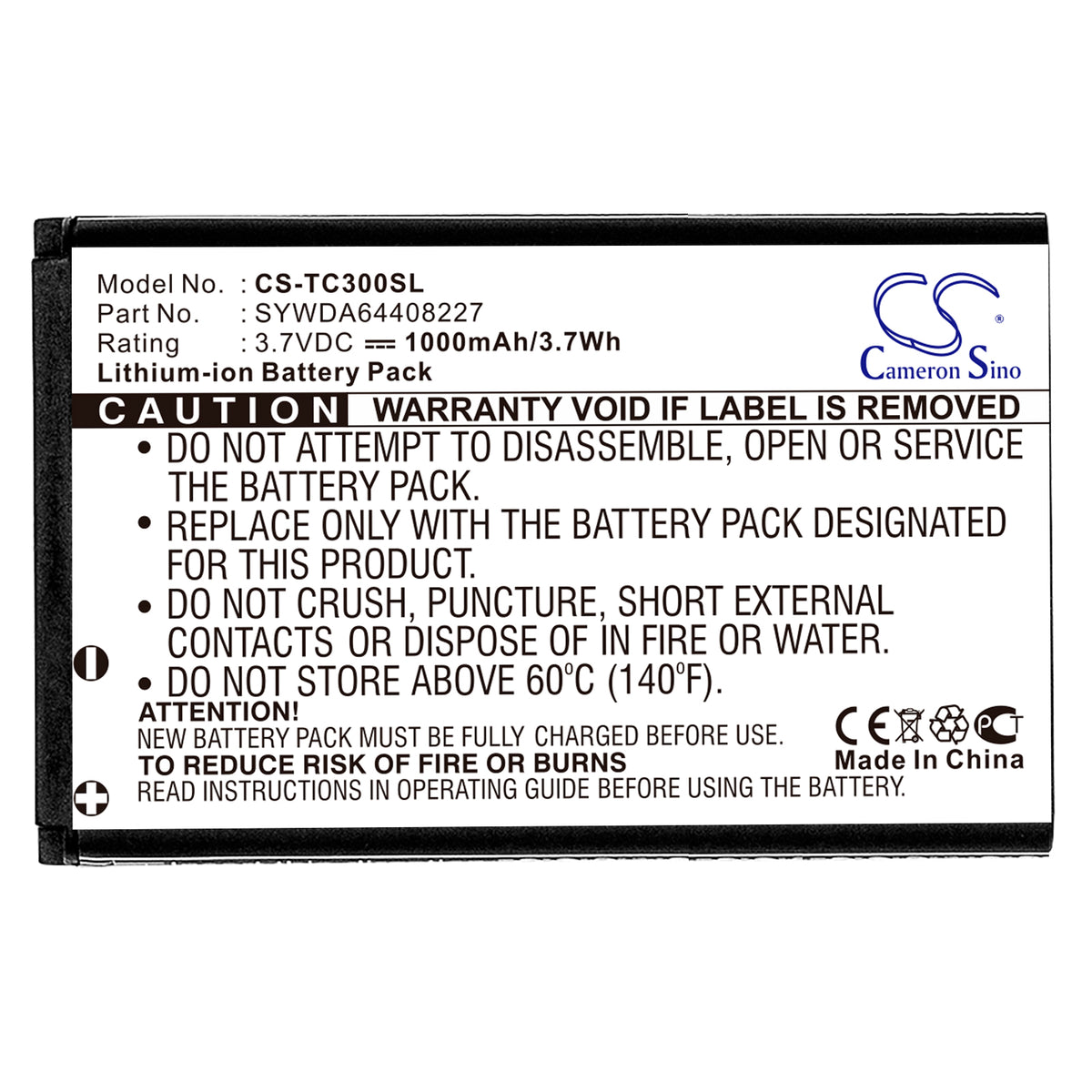 Replacement Battery for Arcor | T-Com Pirelli Twintel DP-L10 – PDA, Pocket PC – 1000mAh / 3.7V