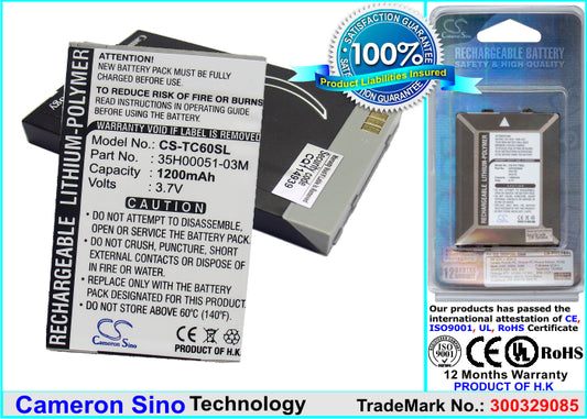 Replacement Battery for Dopod 830T – PDA, Pocket PC – 1200mAh / 3.7V