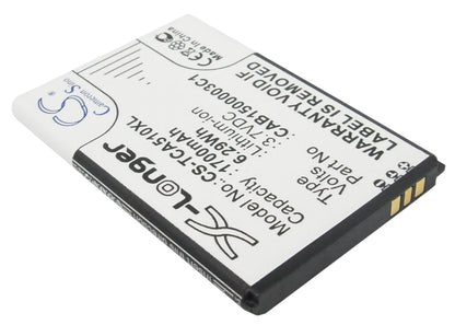Replacement Battery for TCL A510 – Mobile, SmartPhone – 1700mAh / 3.7V - image 2