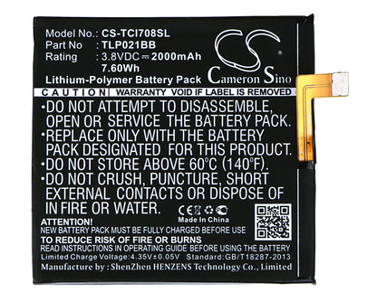 Replacement Battery for TCL i709M – Mobile, SmartPhone – 2000mAh / 3.8V - image 5