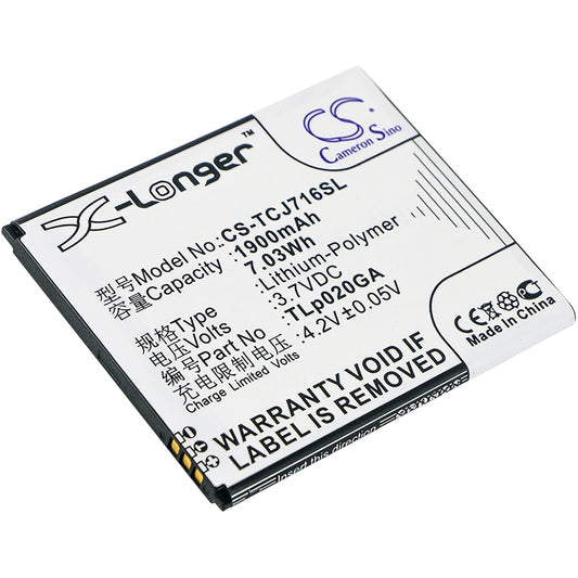 Replacement Battery for TCL J716D – Mobile, SmartPhone – 1900mAh / 3.7V - image 1