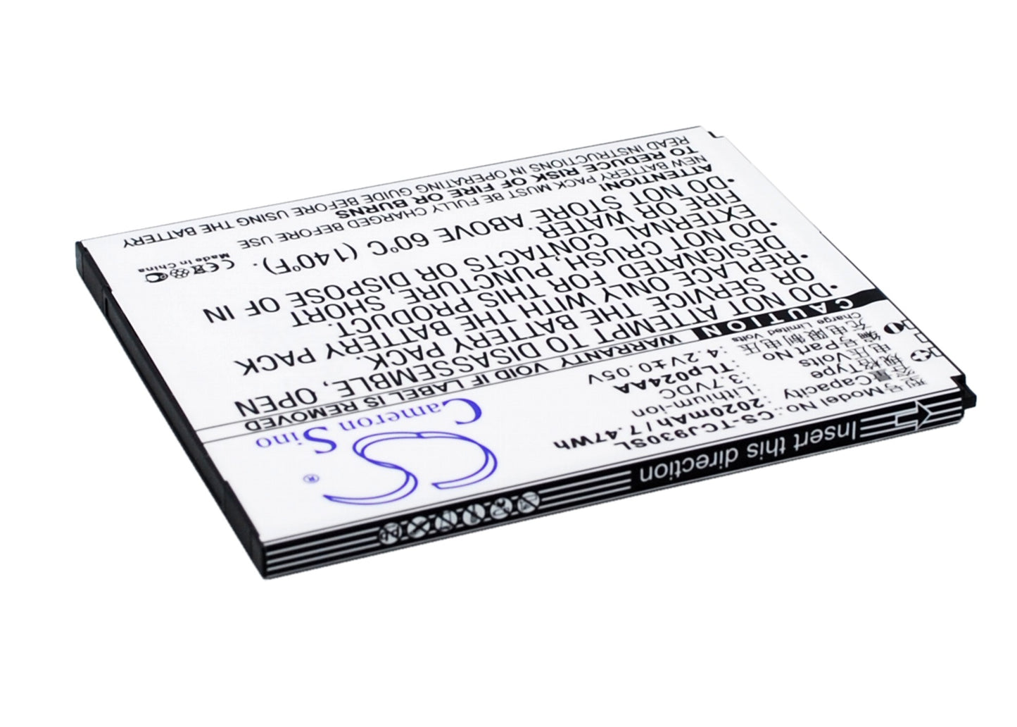 Replacement Battery for TCL J930 – Mobile, SmartPhone – 2020mAh / 3.7V - image 3
