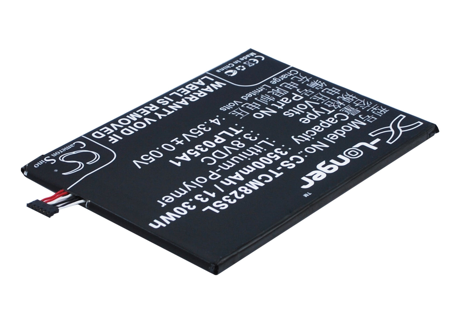 Replacement Battery for Alcatel  7070X – Mobile, SmartPhone – 3500mAh / 13.30Wh / 3.8V
