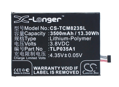 Replacement Battery for Alcatel  7070X – Mobile, SmartPhone – 3500mAh / 13.30Wh / 3.8V