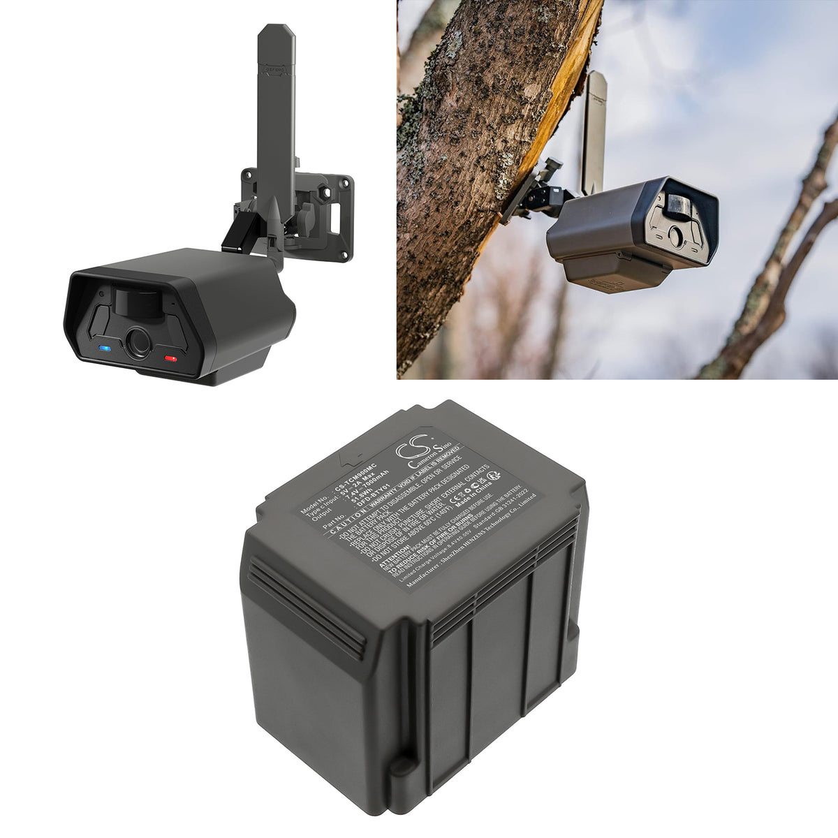Replacement Battery for Tactacam Defend – Sports & Outdoors – 7000mAh / 7.4V